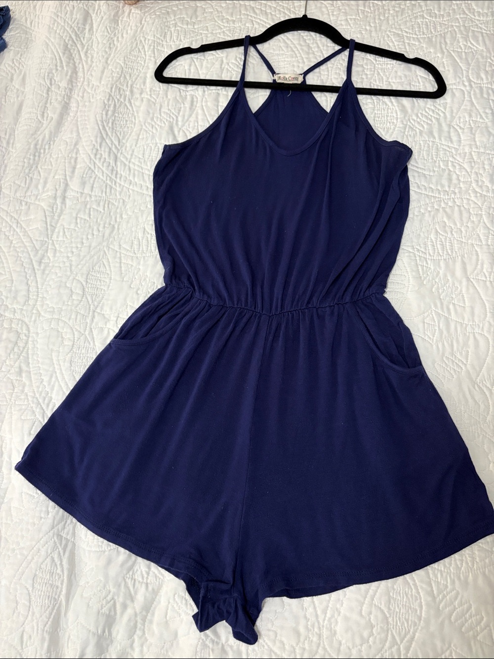 Rolla Coster Navy Blue Racerback Romper